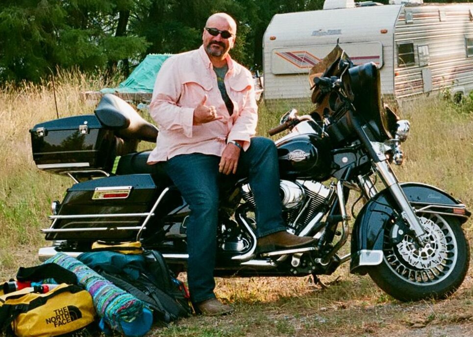 Steve on his motorcycle